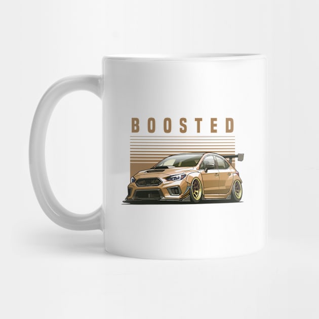 Subaru Impreza WRX STI Car Art - Modified Boosted Sports Car by JDM-Rey